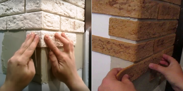 Как клеить декоративный камень на стены